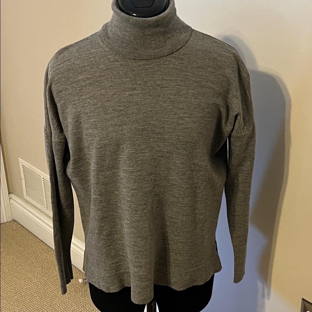 J CREW Merino Wool Turtleneck Boxy Sweater